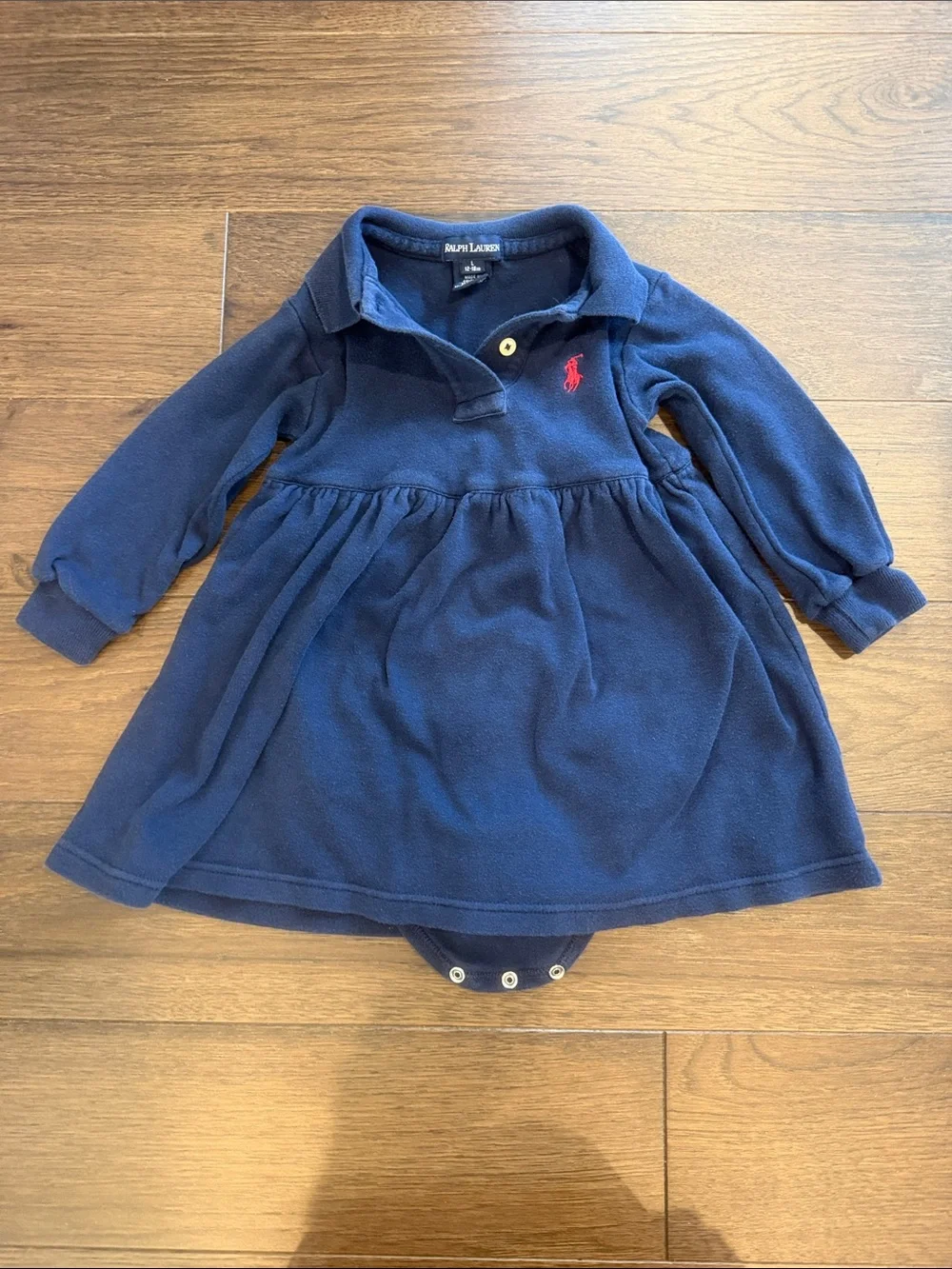 Ralph Lauren Baby Girls Navy Dress Size 12-18 Months - C8-140